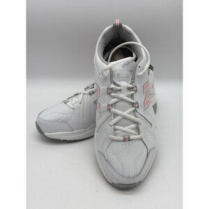 New Balance Womens 608 White & Pink Wide Walking Shoes - Mismatched Sizes 9.5 &
